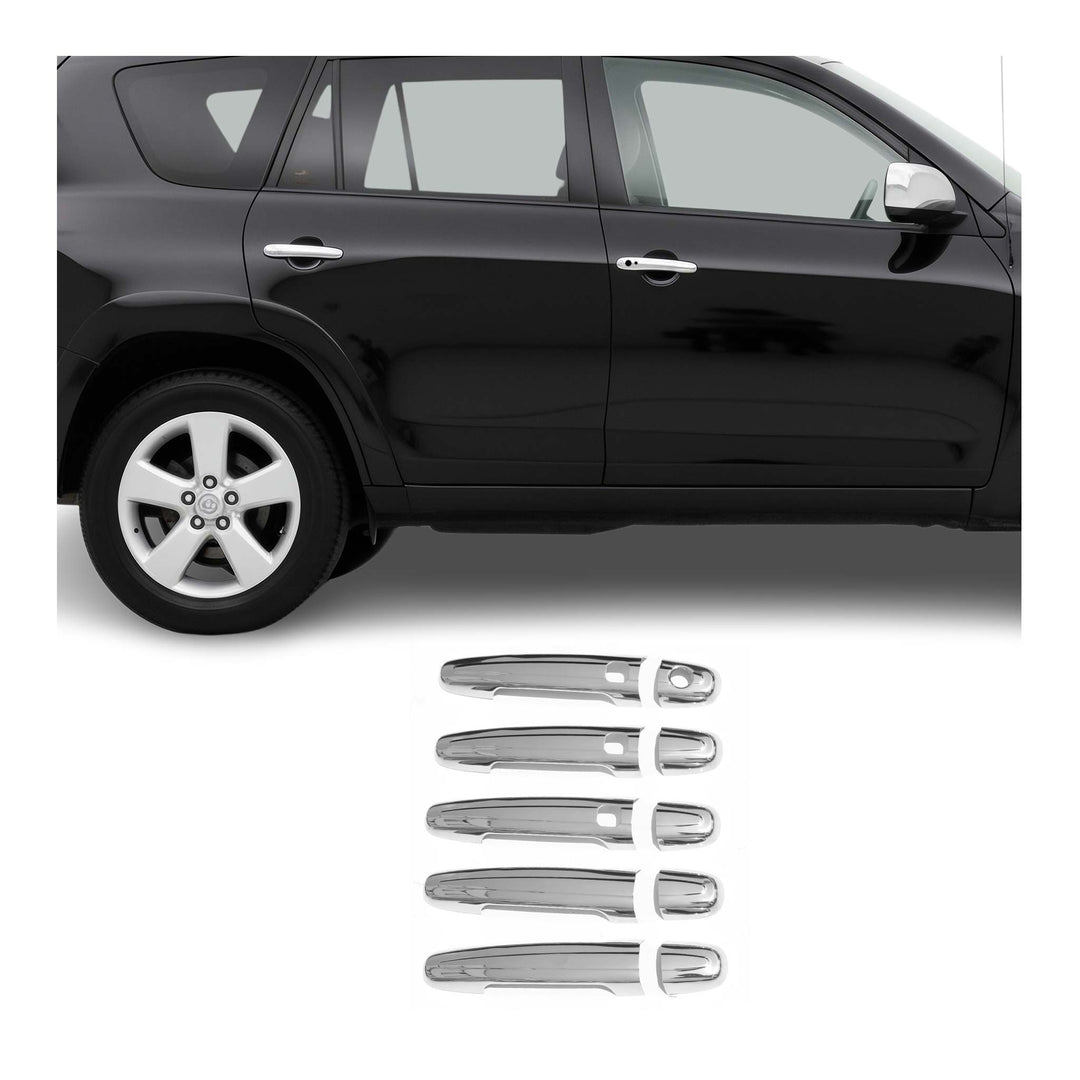 2006-2012 Toyota RAV4 Car Door Handle Cover Protector Stainless Steel Chrome Keyless