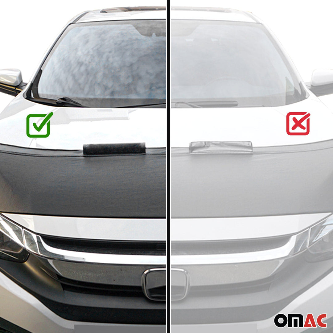 OMAC USA Car Bonnet Mask Hood Bra Black 1 Pc for RAV4 (2001-2005)