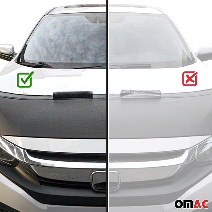 OMAC USA Car Bonnet Mask Hood Bra Black 1 Pc for RAV4 (2001-2005)