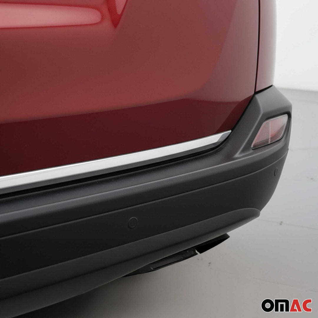 OMAC USA Rear Trunk Lid Molding Trim Stainless Steel Silver 1Pc