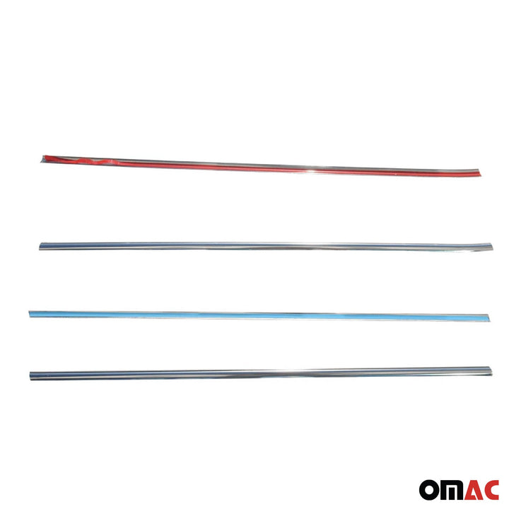 2006-2012 Toyota RAV4 Window Molding Trim Streamer Stainless Steel Silver 4 Pcs