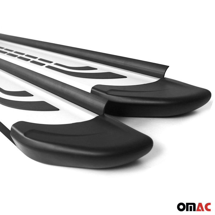 2019-2025 Toyota RAV4 Hybrid Running Boards Side Steps Silver & Black