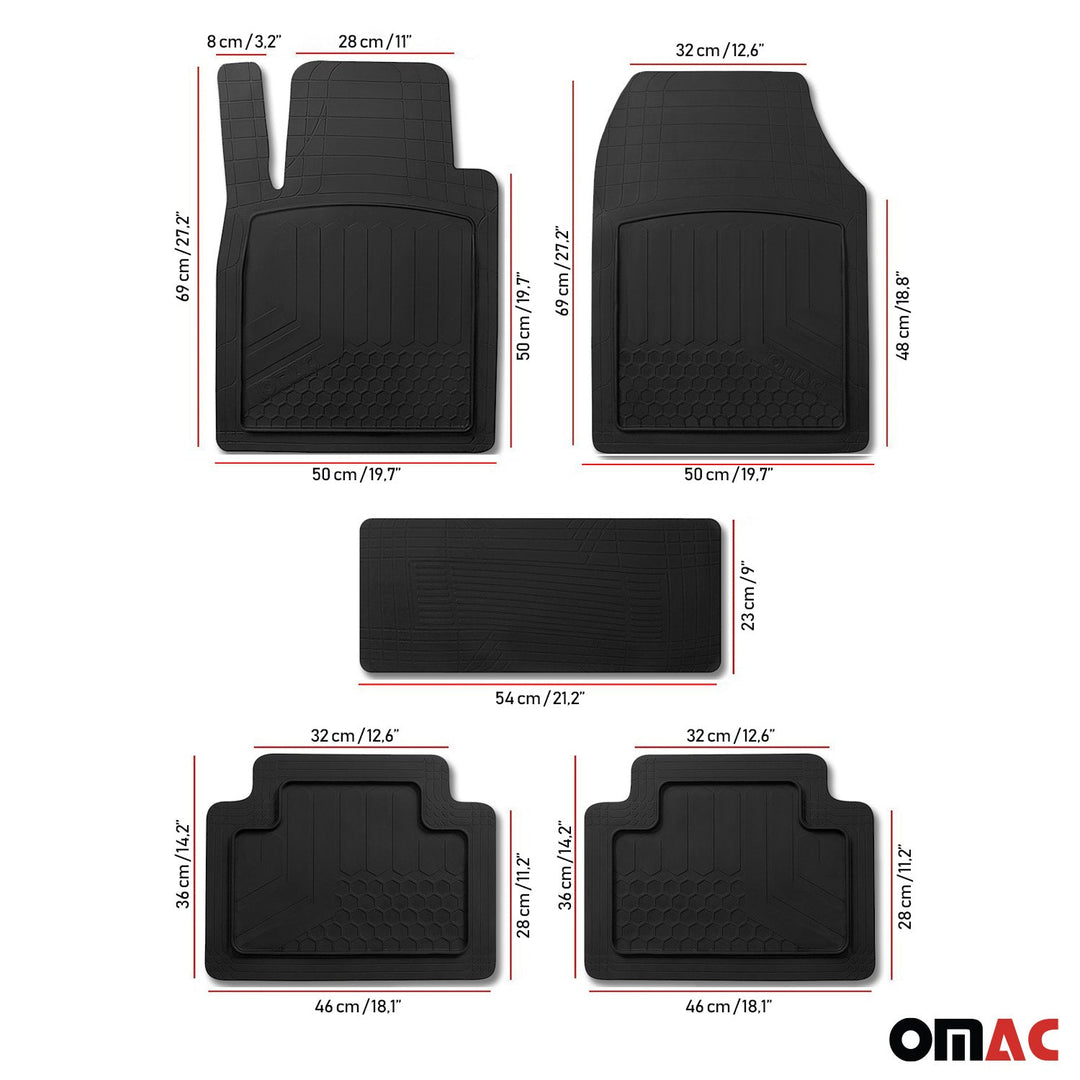2003-2026 LLexus GX460 GX470 GX550 Universal Floor Mats Liner All Weather 3D Black Waterproof 5 Pcs