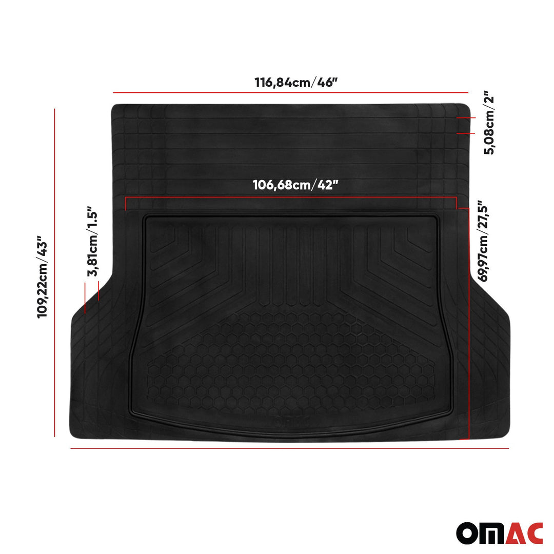Toyota 4Runner Universal Cargo Mat Liner Waterproof Rubber Black 1Pc
