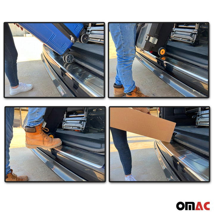 2019-2025 Toyota RAV4 Rear Bumper Sill Cover Protector Guard Brushed Stainless Steel