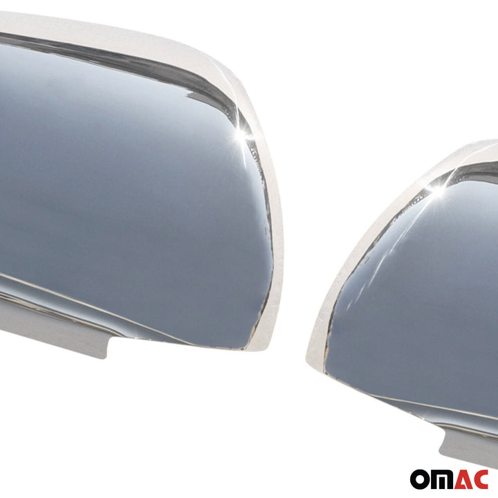 OMAC USA Side Mirror Cover Caps Stainless Steel Silver 2 Pcs for GX470 (2003-2009)