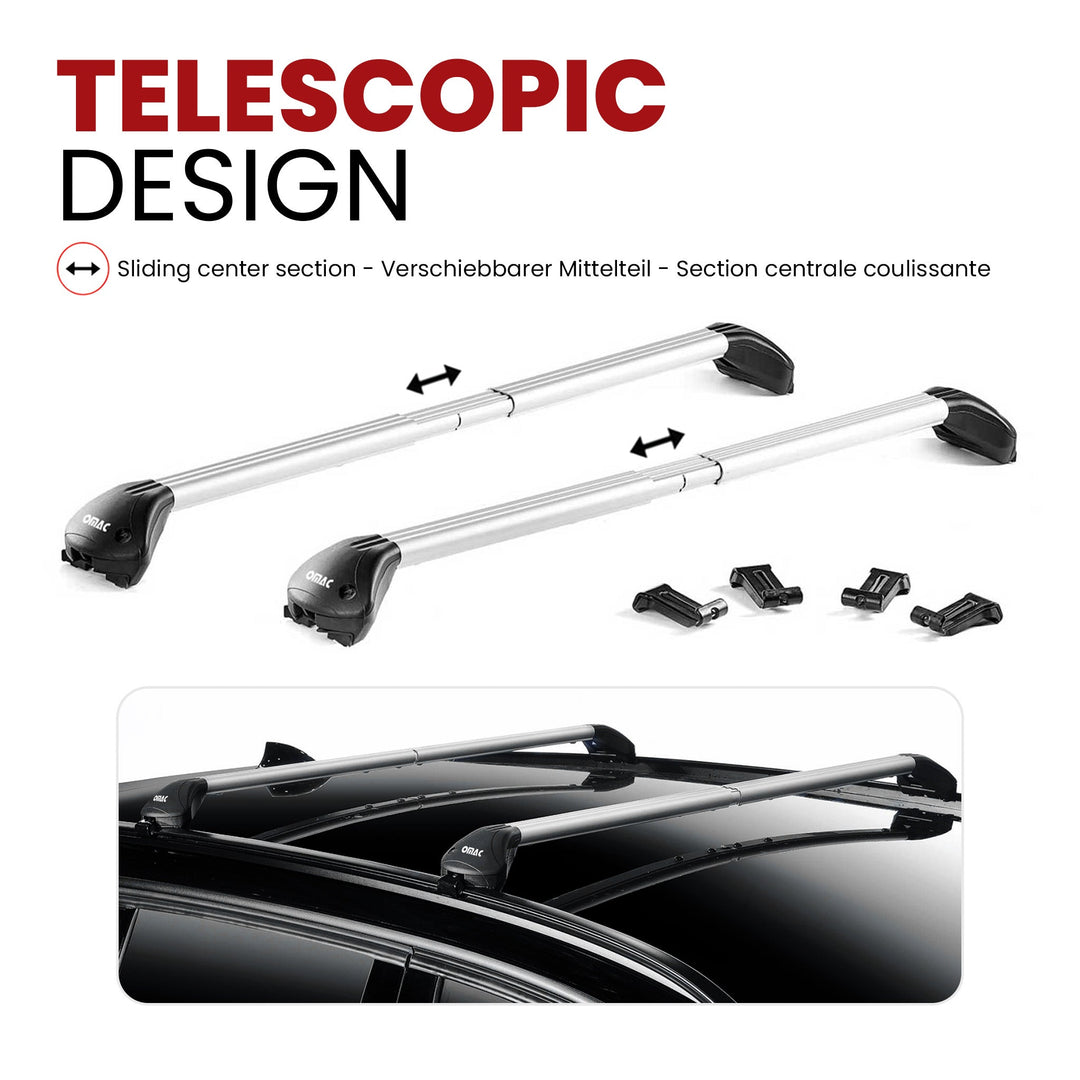2024-2026 Toyota Land Cruiser J250 Roof Rack Cross Bars Carrier Silver
