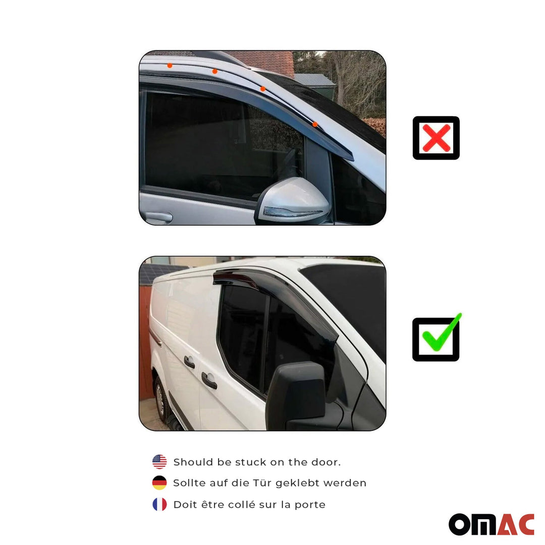 2012-2015 Toyota Camry Window Visor Vent Rain Deflector 4Pcs Smoke