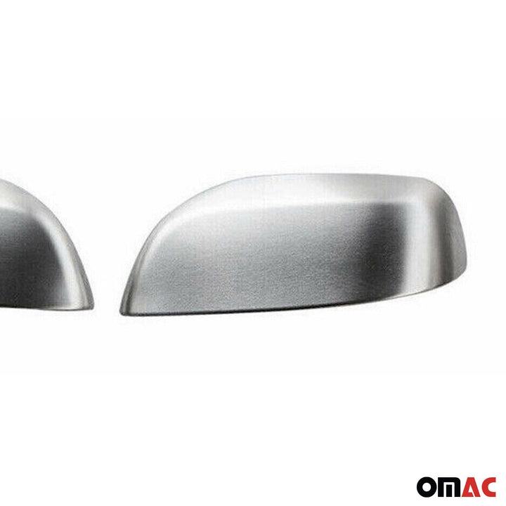 OMAC USA Side Mirror Cover Caps Brushed Stainless Steel Silver 2 Pcs for GX460 (2010-2013)