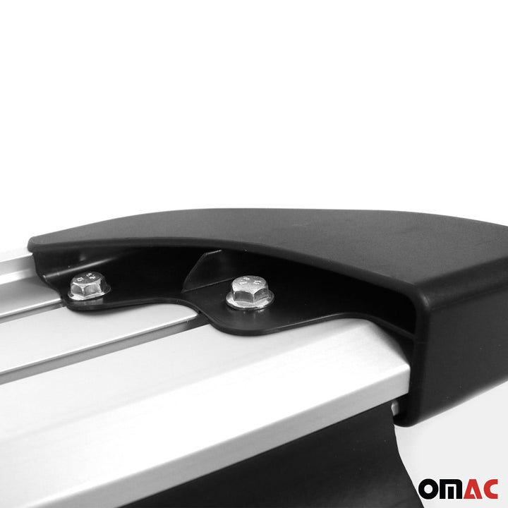 OMAC USA  Running Boards Side Steps Silver & Black for RAV4 (2013-2018)