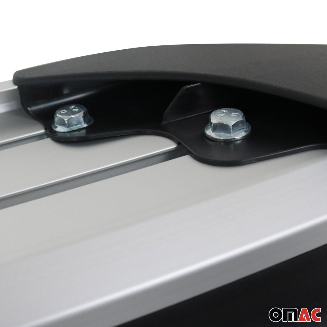 OMAC USA Running Boards Side Steps Silver for RAV4 (2013-2018)