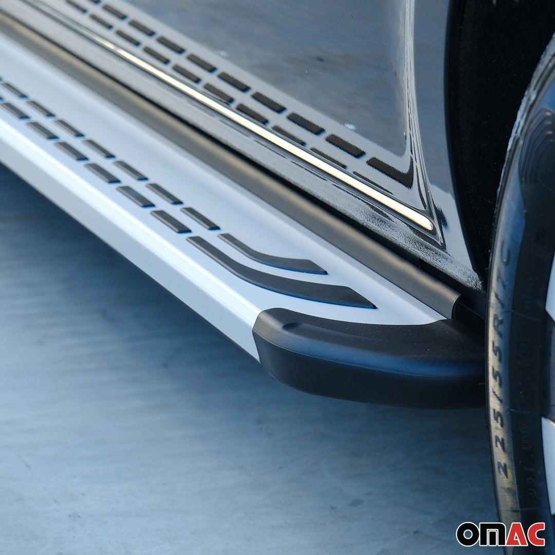 OMAC USA Running Boards Side Steps Silver for RAV4 (2013-2018)