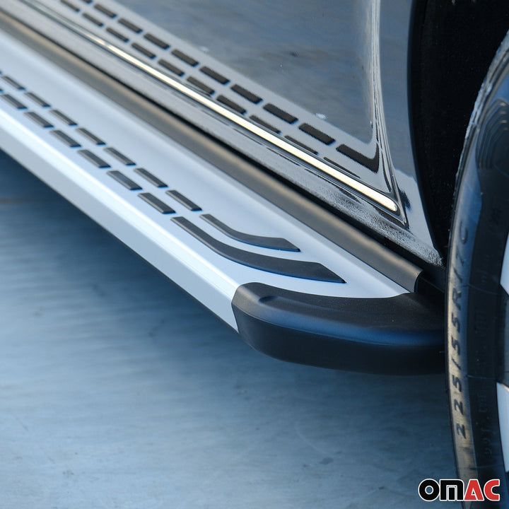 OMAC USA Running Boards Side Steps Silver for RAV4 (2013-2018)