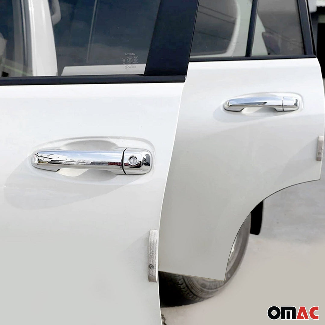OMAC USA Car Door Handle Cover Protector Stainless Steel Chrome 8 Pcs for GX460 (2010-2019)