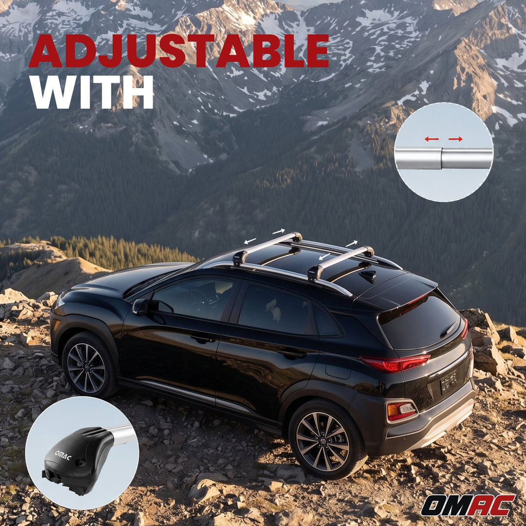 2000-2005 Toyota RAV4 Roof Rack Cross Bars Silver