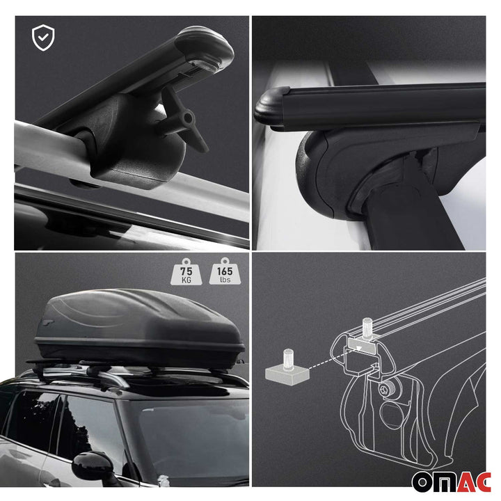 2024-2026 Lexus GX550 Roof Rack Cross Bars Black
