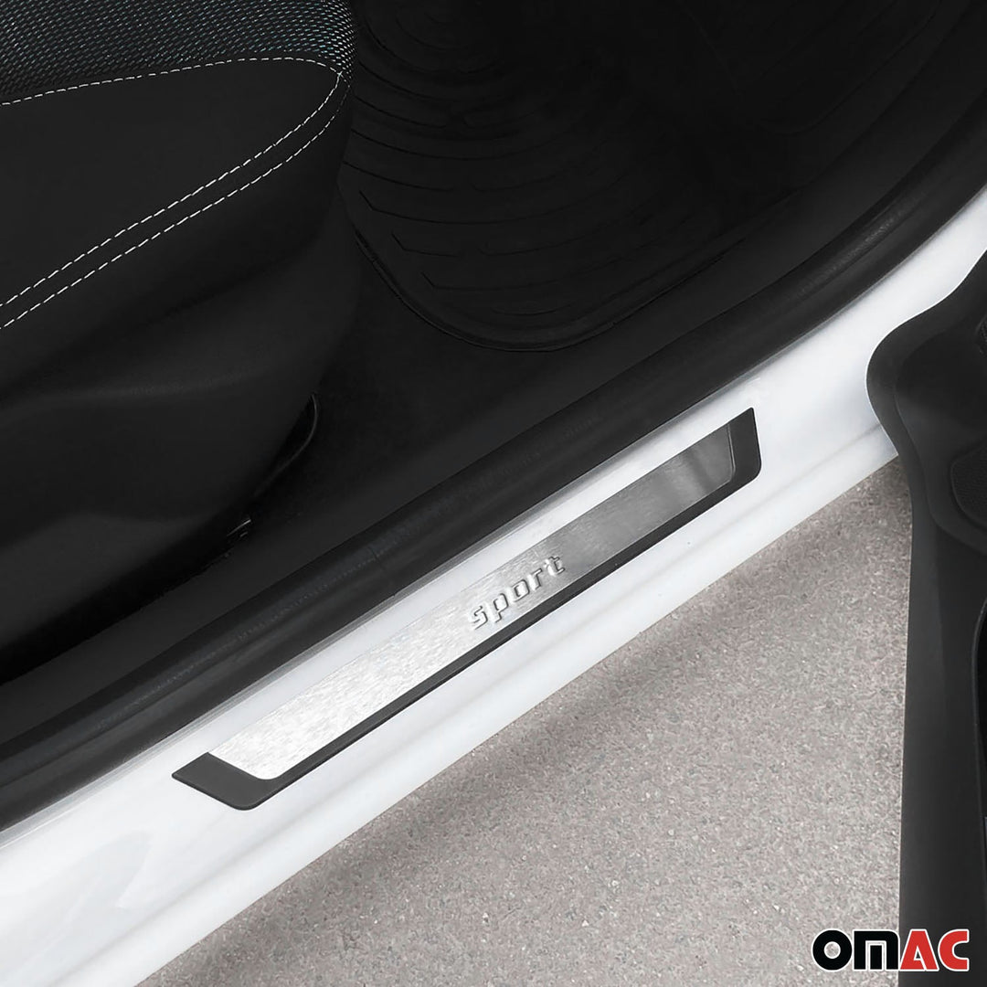 Toyota Sequoia Sienna Door Sill Scuff Plate Scratch Protector Sport Brushed Stainless Steel 4Pcs