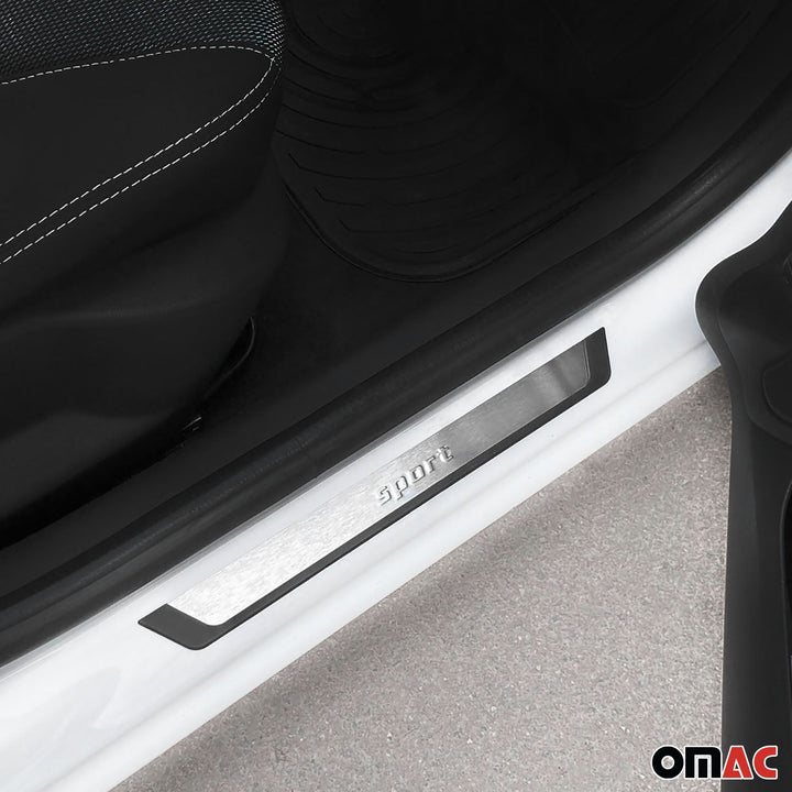 Toyota Sequoia Sienna Door Sill Scuff Plate Scratch Protector Sport Brushed Stainless Steel 4Pcs