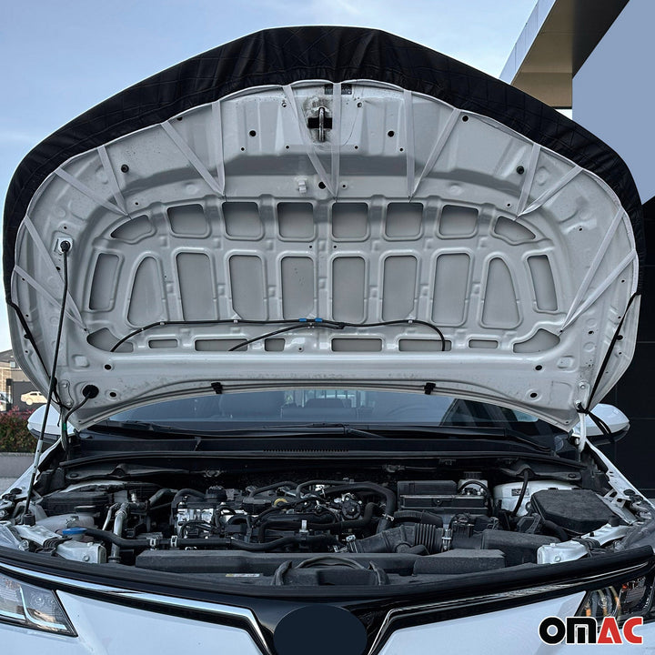 OMAC USA Car Bonnet Mask Hood Bra Black 1 Pc for RAV4 (2001-2005)
