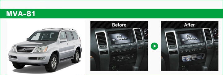 Stereo Replacement Kit for 2003-2009 Lexus GX 470 With Factory Navigation - Beat-Sonic MVA-81
