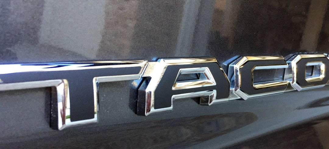 TVD Vinyl Decals Premium Cast Matte Black Vinyl Decal Letter Inlays Emblems for Tacoma (2016-2023)