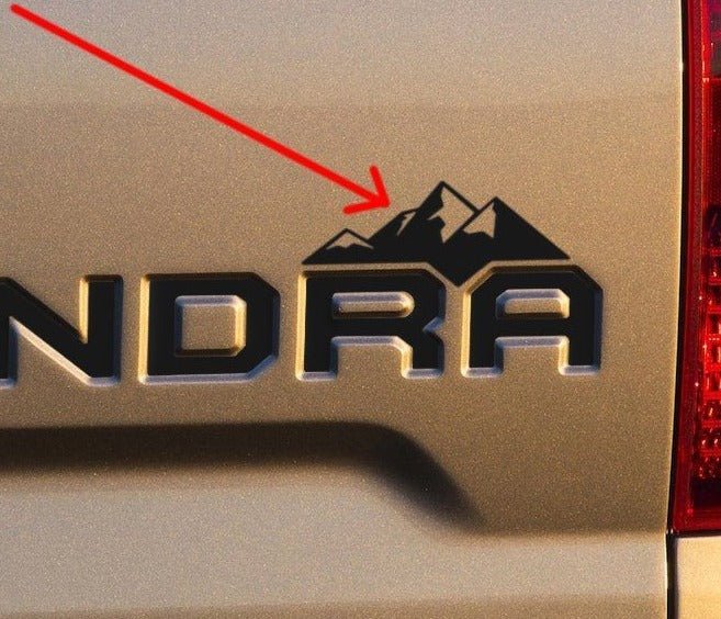 TVD Vinyl Decals Premium Cast Matte Black Vinyl Decal Mountain Tailgate for Tundra (2014-2026)