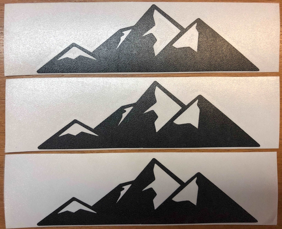 TVD Vinyl Decals Premium Cast Matte Black Vinyl Decal Mountains for Tundra (2007-2026)