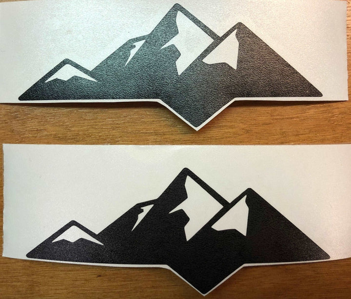 TVD Vinyl Decals Premium Cast Matte Black Vinyl Decal Mountains for Tundra (2007-2026)