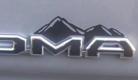 Premium Cast Matte Black Vinyl Decal Mountains for 2016-2026 Tacoma Doors