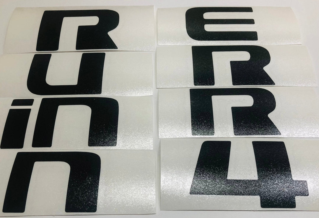 Premium Cast Vinyl Decal Letter Inlays for 2025+ 4Runner Liftgate Emblem