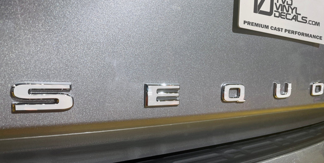 Premium Cast Vinyl Decal Letter Inserts for 2023-2026 Sequoia Liftgate