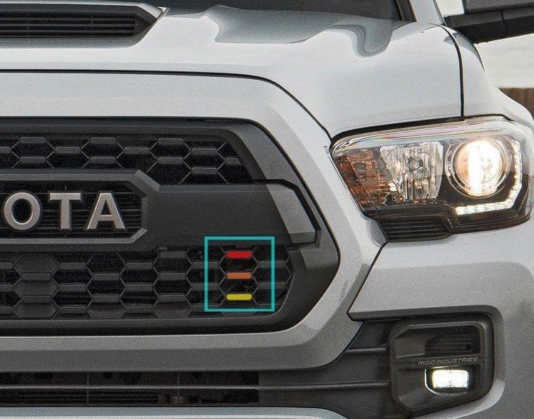 TVD Vinyl Decals Premium Cast Vinyl Heritage Decals TRD PRO Grille for Tacoma (2016-2023)