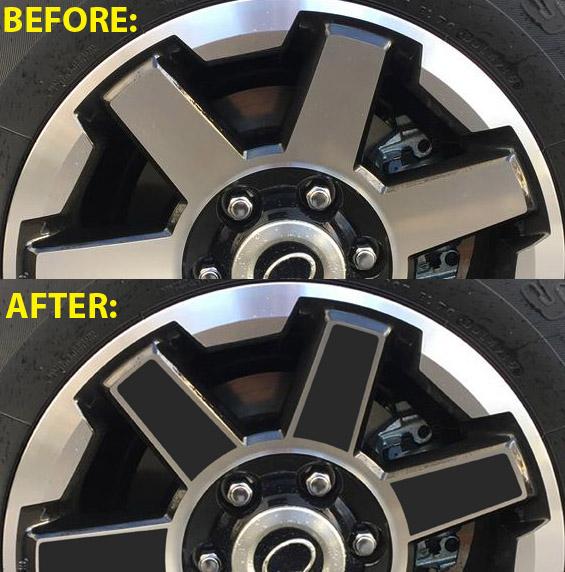 TVD Vinyl Decals Premium Cast Vinyl Decal Inlays TRD Off Road Wheels x4 for 4Runner (2017-2024)