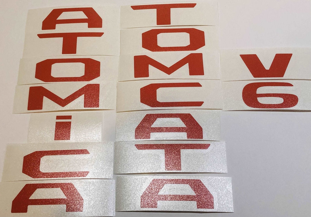 TVD Vinyl Decals Premium Cast Vinyl Decal Letters Door and Tailgate Emblems for Tacoma (2016-2023)