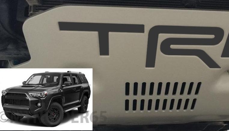 TVD Vinyl Decals Premium Cast Vinyl Decal Letter Inserts TRD Pro Skid Plate for 4Runner (2015-2018)
