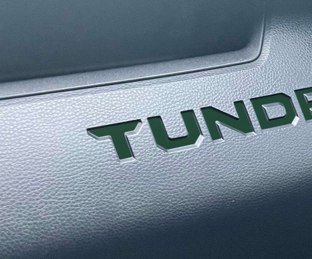 Premium Cast Vinyl Decal Letter Inserts for 2022-2026 Tundra Dashboard