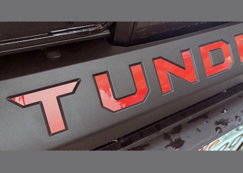 Premium Cast Vinyl Decal Letter Inserts for 2022-2026 Tundra Front Bumper
