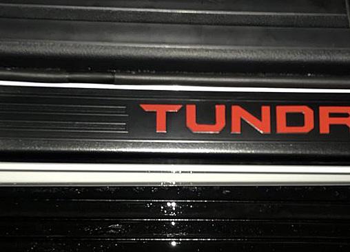 Premium Cast Vinyl Decal Letter Inserts for 2014-2021 Tundra Door Sill Protectors x2