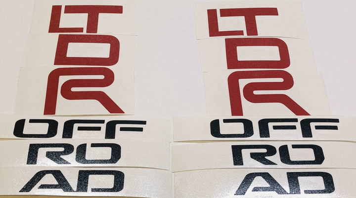 Premium Cast Vinyl Decal Letter Inlays for 2017-2026 4Runner TRD OFF ROAD C-Pillars
