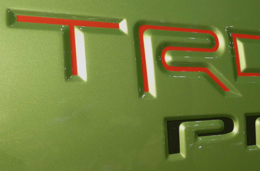 Premium Cast Vinyl Decal Letter Inserts for 2022-2023 Tacoma TRD Pro Bedside Fenders x2