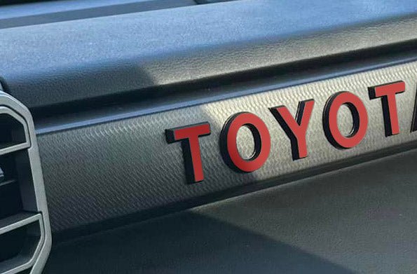 Premium Cast Vinyl Decal Letter Inlays for 2022-2026 Tundra TRD Pro Dashboard