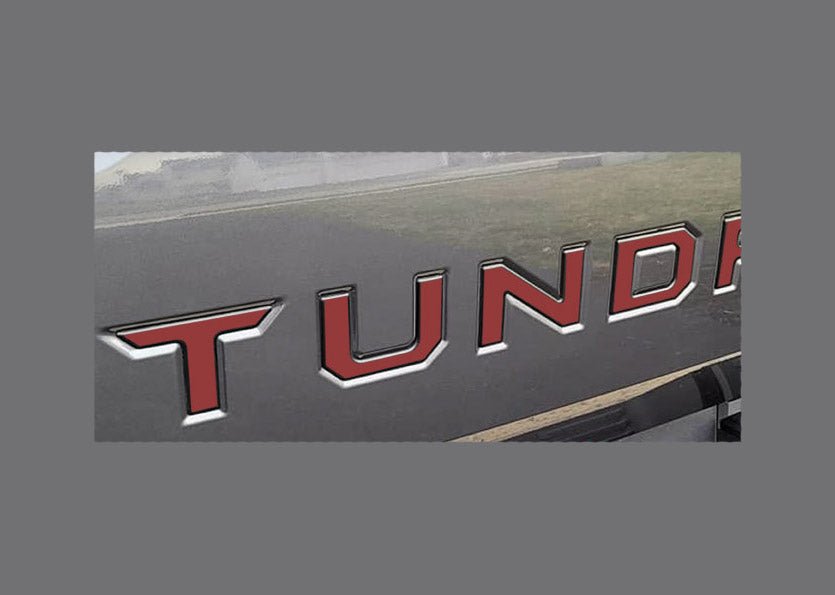 Premium Cast Vinyl Decal Letter Inlays for 2022-2026 Tundra with Raised Tailgate Letters