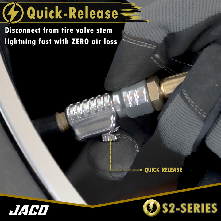 Lightning™ S2 Quick-Connect Tire Air Chuck - 1/4" F-NPT