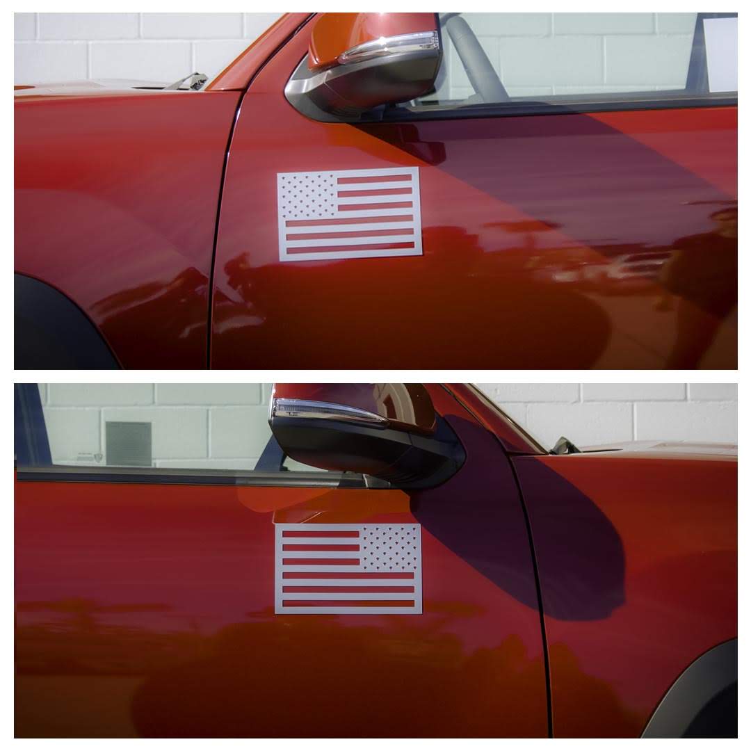 Tactilian American Flag Magnets - Metallic Grey