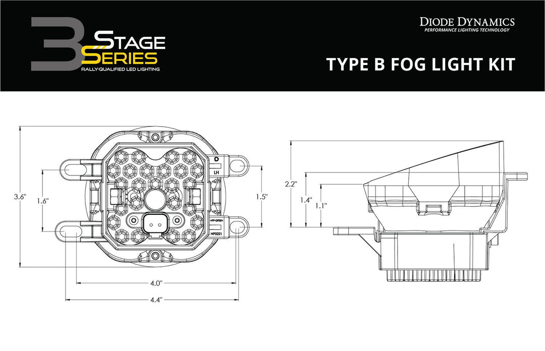 Diode Dynamics SS3 LED Fog Light Kit for Tacoma (2012-2015)