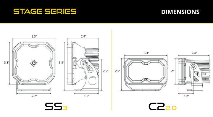 Diode Dynamics Stage Series Backlit Ditch Light Kit for 4Runner (2010-2024)