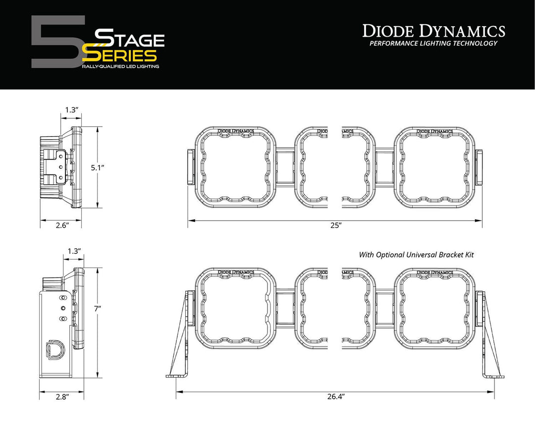 SS5 CrossLink 4-Pod LED Light Bar (one) Dynamics