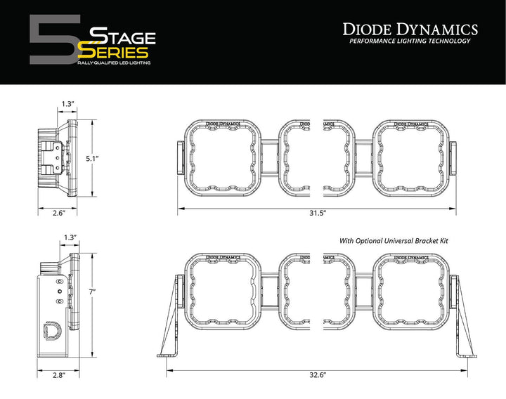 SS5 CrossLink 5-Pod LED Light Bar (one) Dynamics