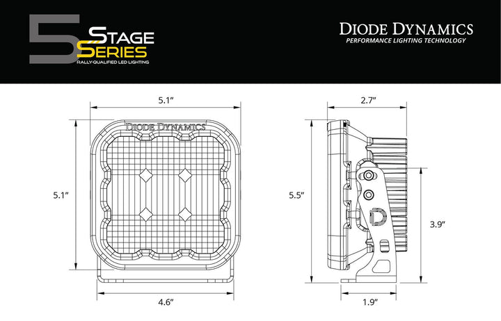 Diode Dynamics SS5 White LED Pod (one)