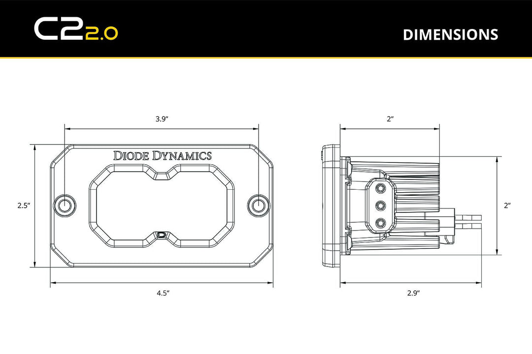 Diode Dynamics Stage Series Flush Mount Reverse Light Kit